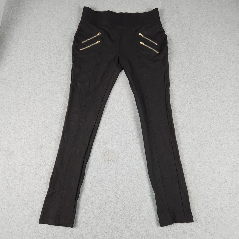 Ci Sono Leggings Womens Medium Black Mid Rise Stretchy Slim Fit Skinny Leg